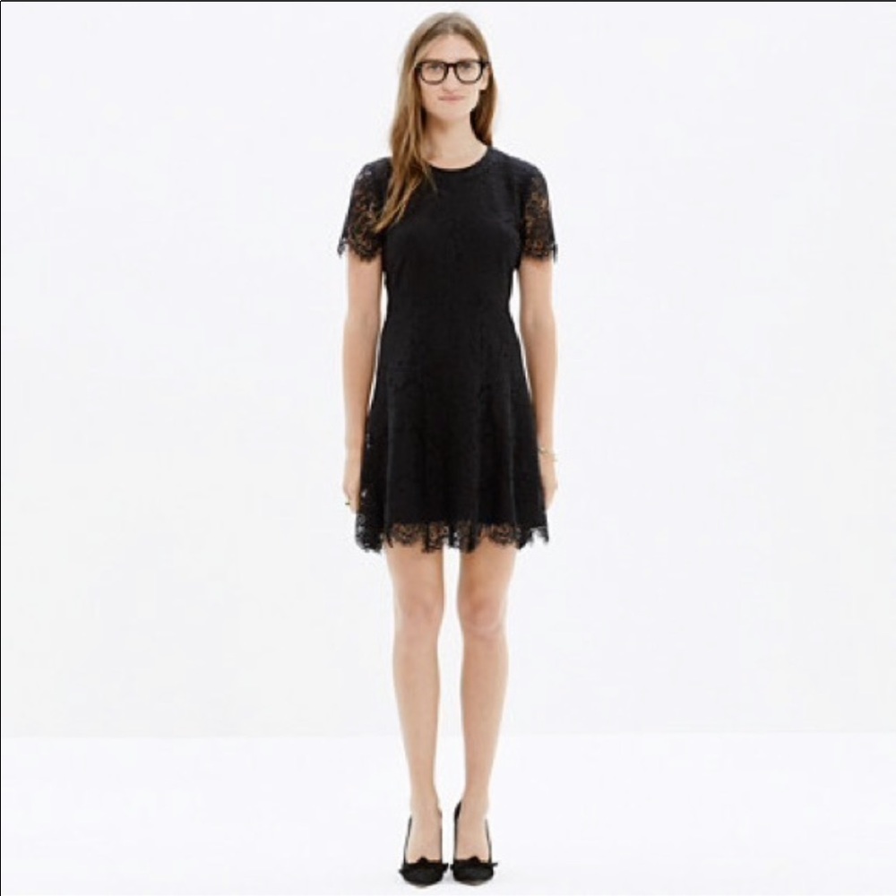 Madewell Navy Blue Lace Dress